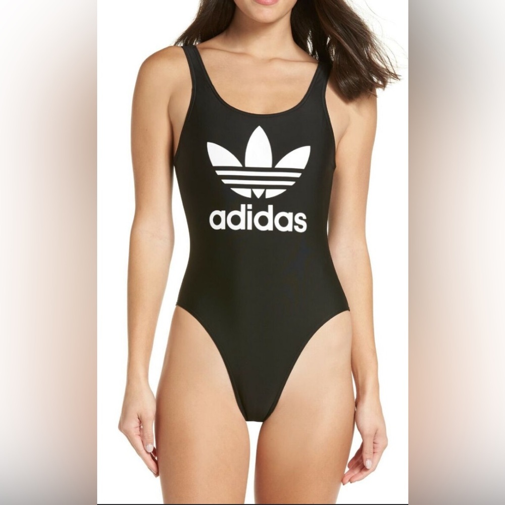 Adidas Originals Trefoil One Piece Swimsuit Black Women's X-Small